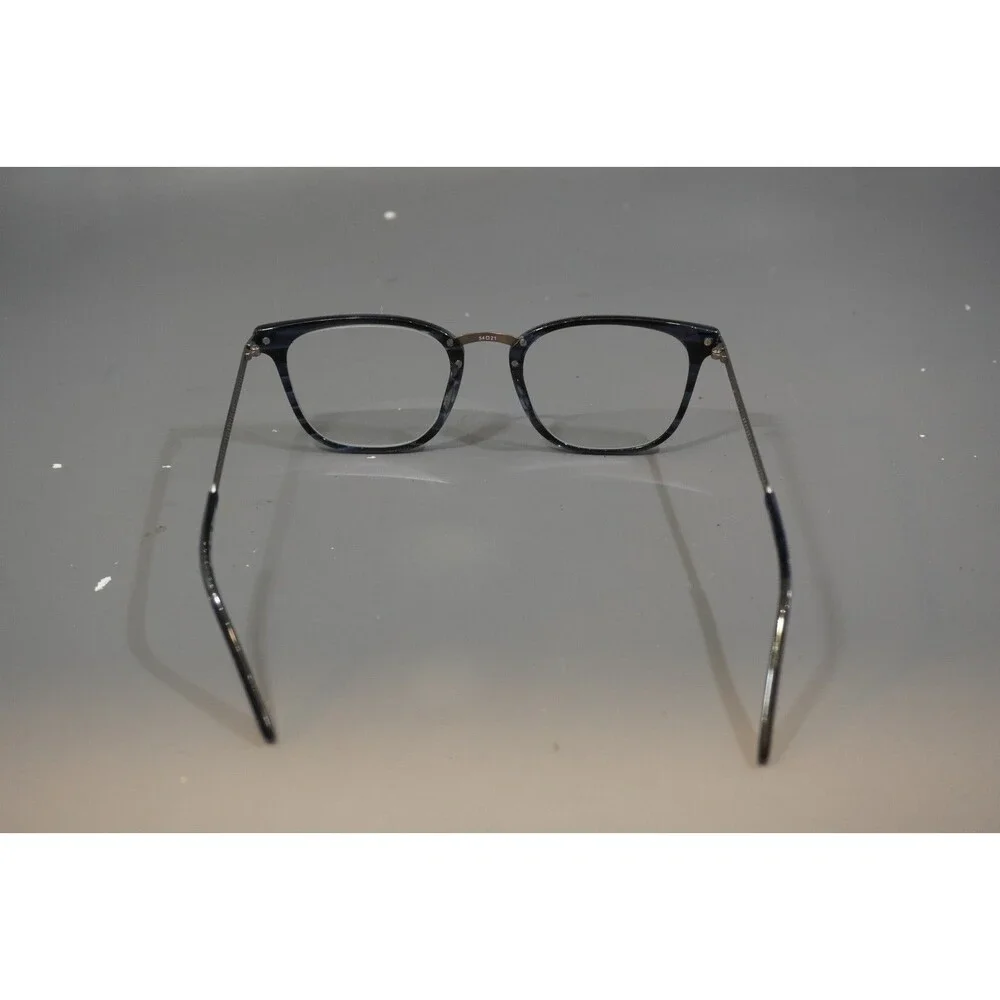 Rickey Smiley Eyewear RS 114 Blue Eyeglasses Frame Matte Faux Wood 54-21-145